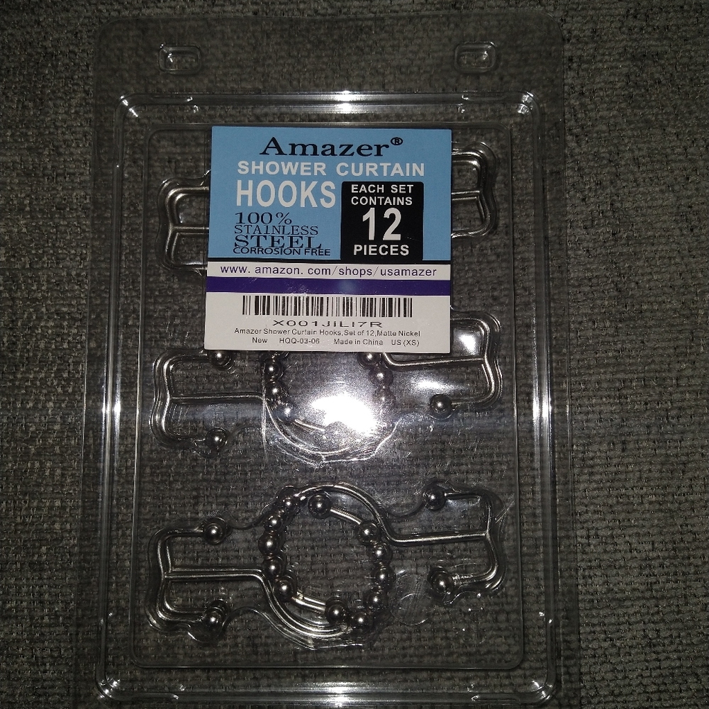 Shower hooks unopened